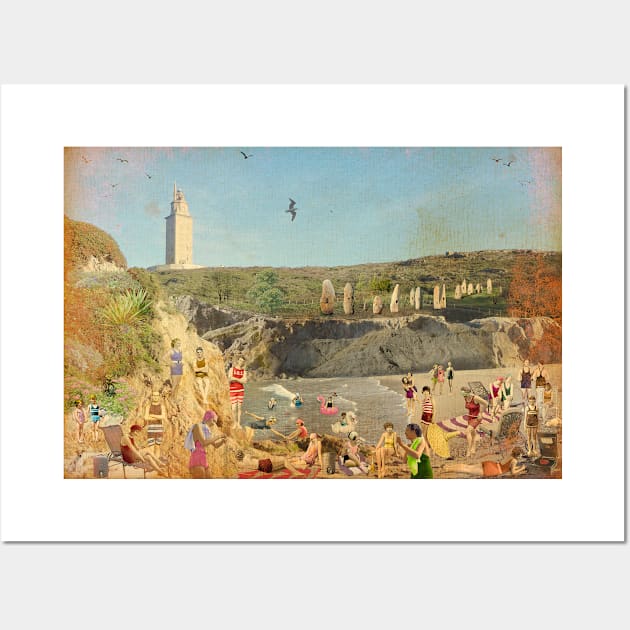 The beach of Torre de Hércules (A Coruña. Spain) Wall Art by PrivateVices